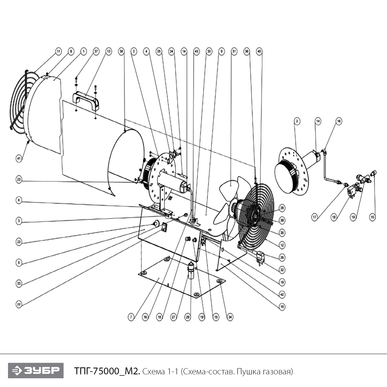 Пушка газовая, М2 ТПГ-75000_М2