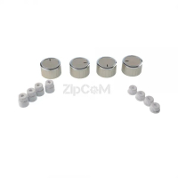 Комплект ручек (4шт) варочной поверхности с хромированной каймой. Серебрянные. Универсальные